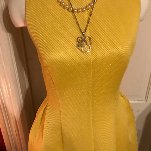 Calvin Klein casual yellow dress, size: 6 - Picture 5 of 17
